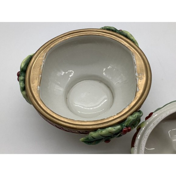 Fitz and Floyd Cat with Ornaments Candy Dish - Picture 8 of 11